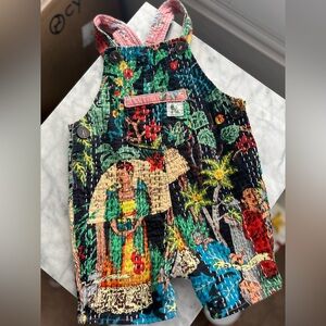 Frida Kahlo Quilted Overalls